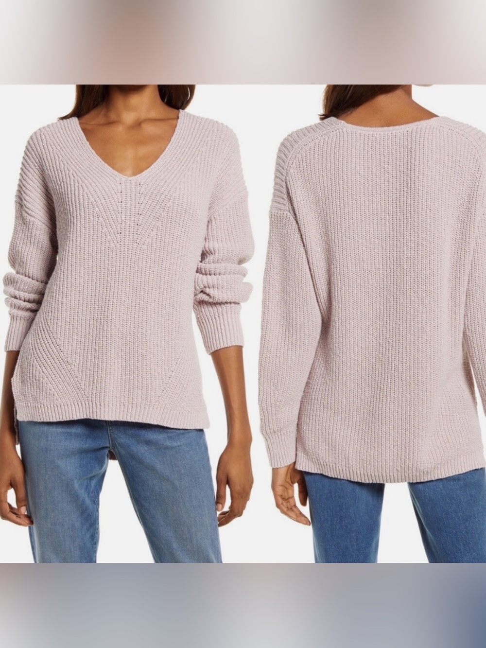 MADEWELL Women’s Yarn Knitted Thick Chunky Cozy Ridgeton Vintage Quartz Sweater